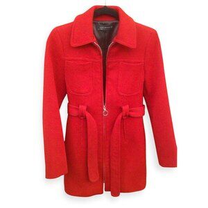 ZARA WOMAN Zip Closure & Waist Tie Coat XS